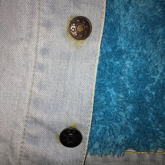 Y2K / 1990s Jean Jacket Vintage Denim Sherpa Lined Grit Iron Workwear 1929 Large - Picture 9 of 16